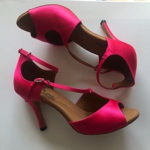 G Franco Seduction suede sole salsa dance heels